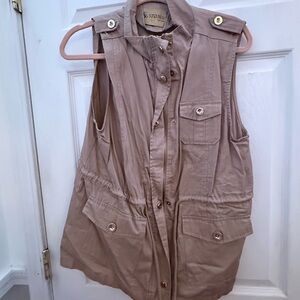 S. Sutherland Women's Beige Utility Vest